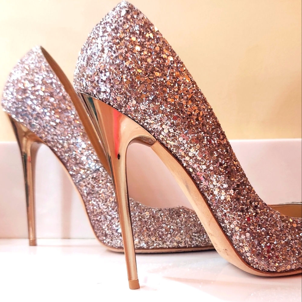 Jimmy Choo Romy 100 Pumps 40 - Glitter